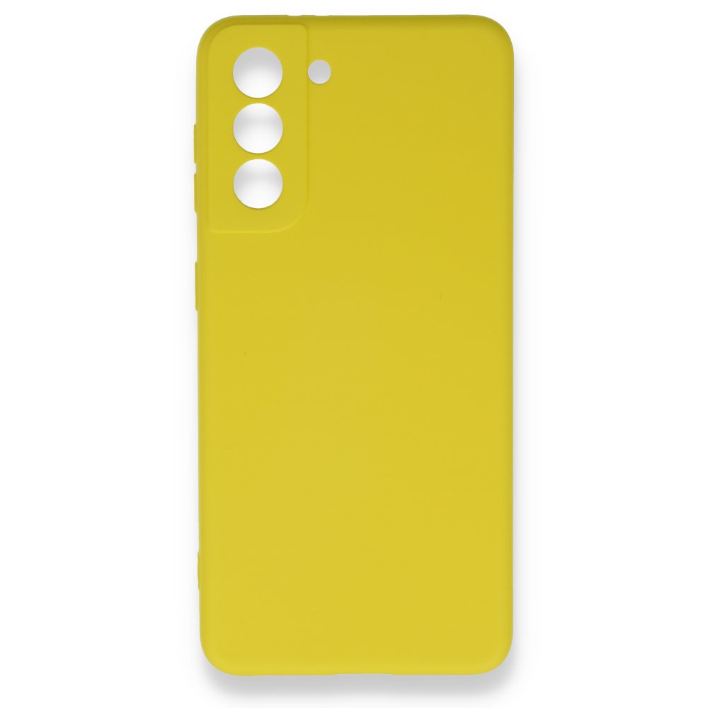  Samsung Galaxy S21 FE Kılıf Nano içi Kadife Silikon - Sarı