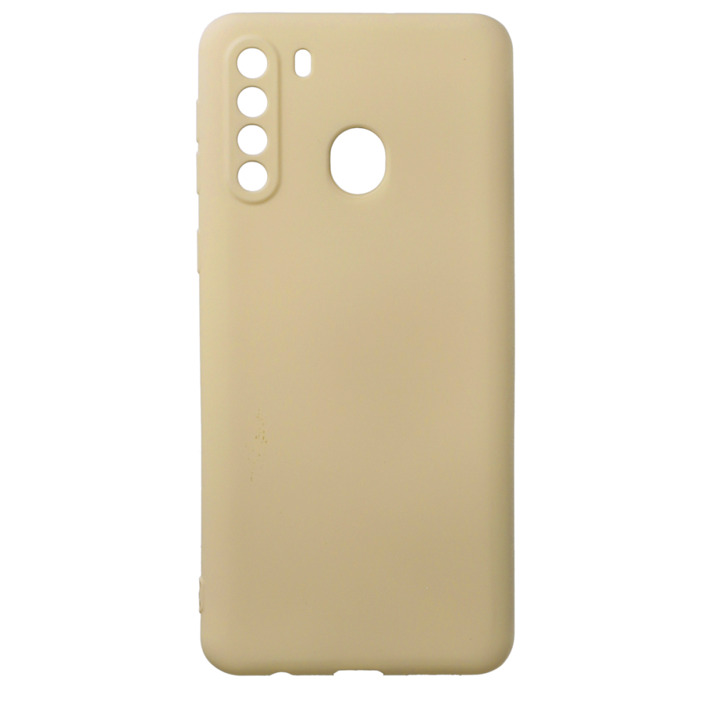  Samsung Galaxy A21 Kılıf First Silikon - Gold