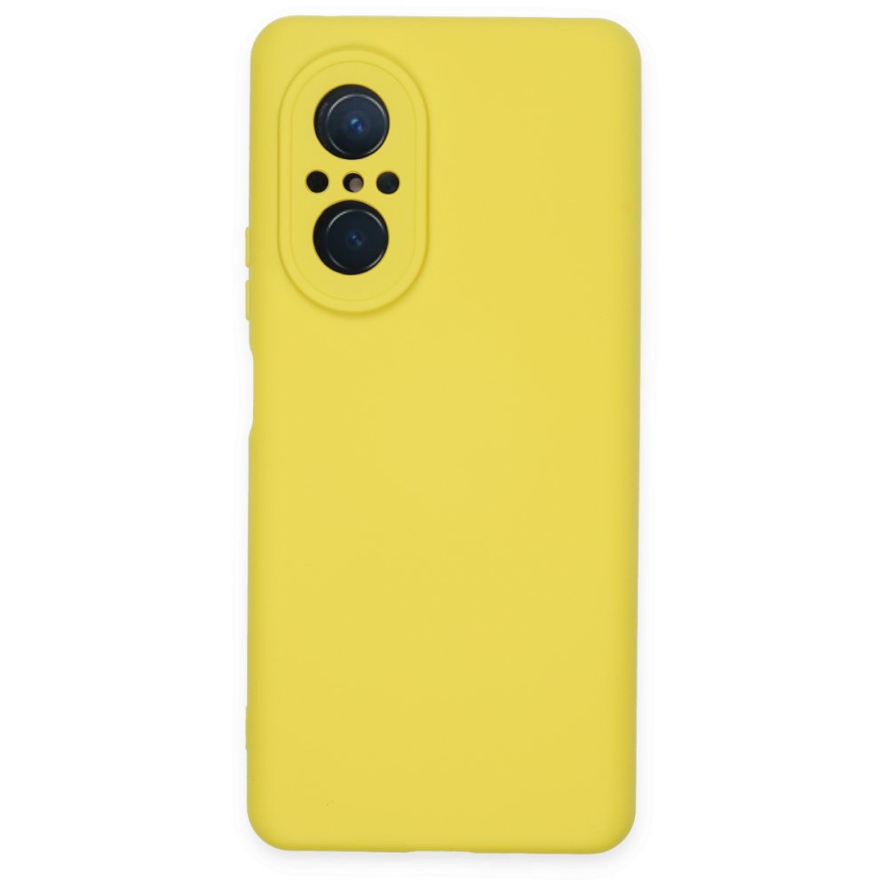  Huawei Nova 9 SE Kılıf Nano içi Kadife Silikon - Sarı