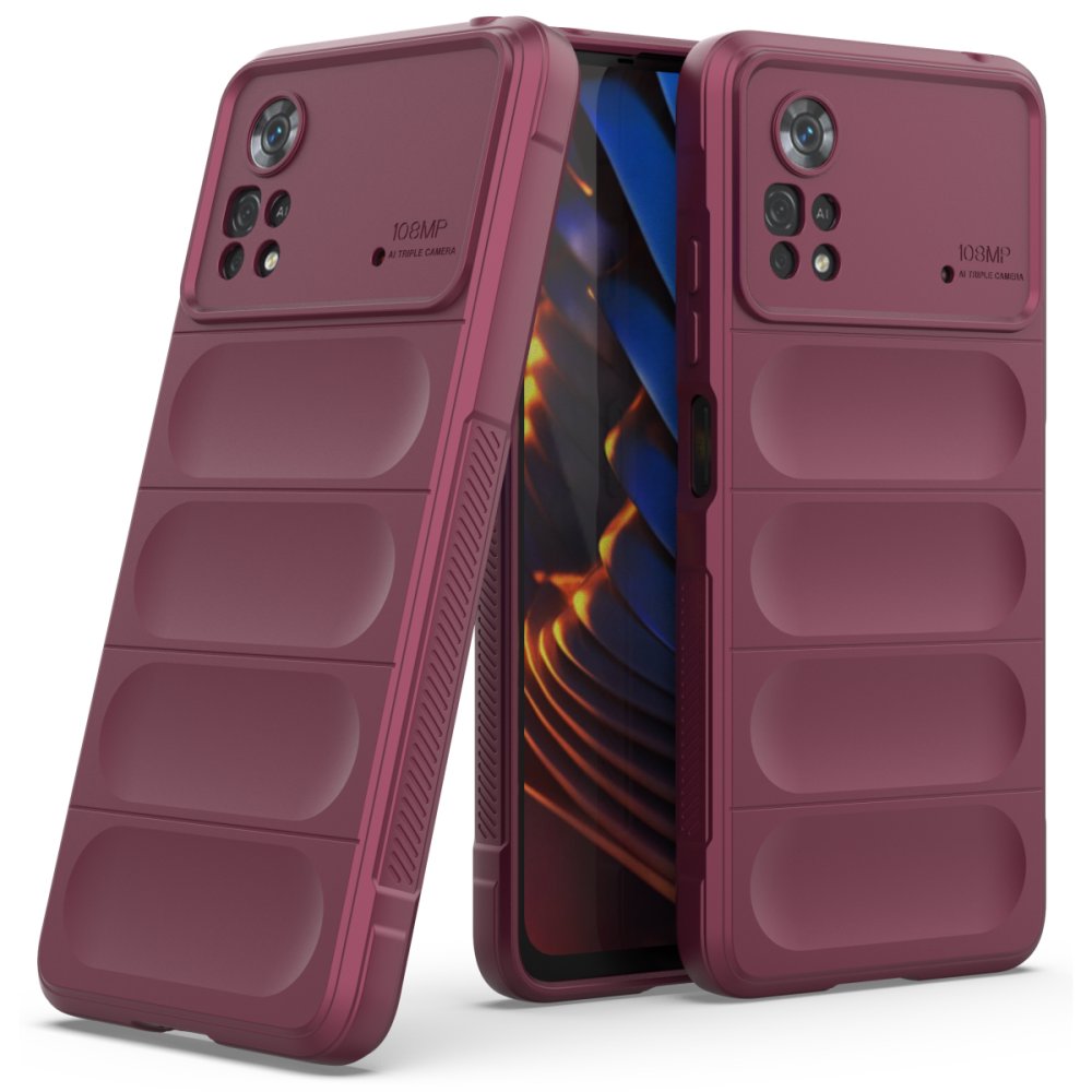  Xiaomi Poco X4 Pro 5G Kılıf Optimum Silikon - Bordo
