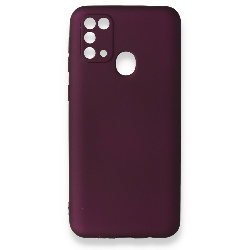  Samsung Galaxy M31 Kılıf First Silikon - Mürdüm