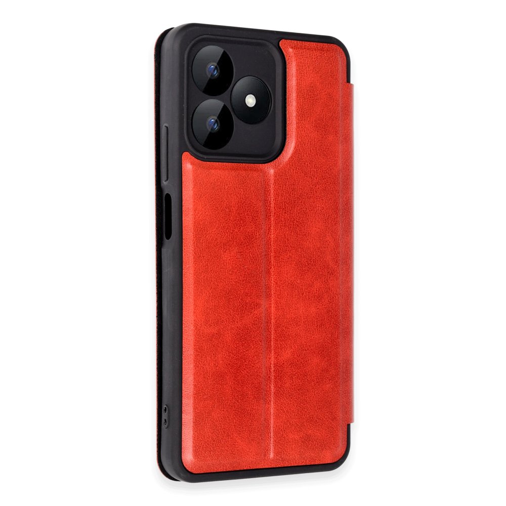  Realme Note 50 4G Kılıf Flip Cover - Kırmızı