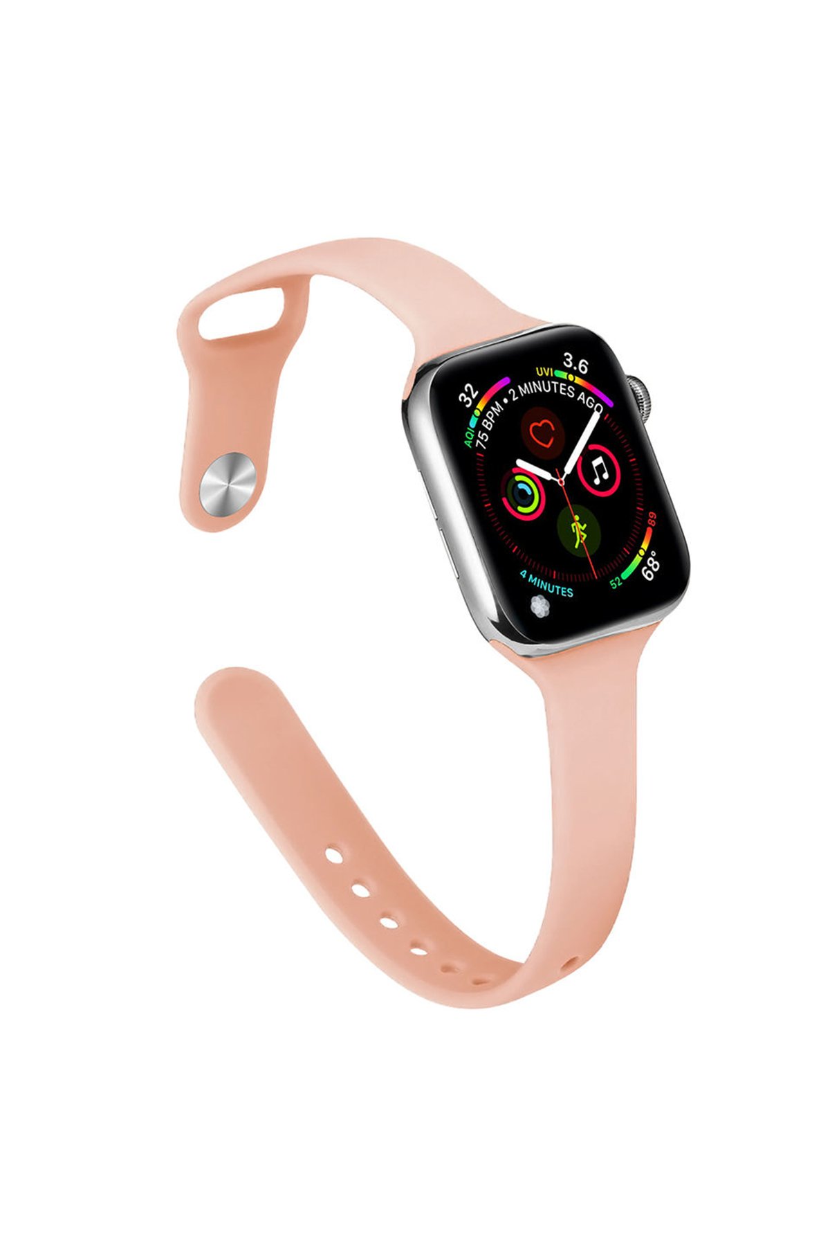  Apple Watch 44mm Klasik Kordon - Pudra