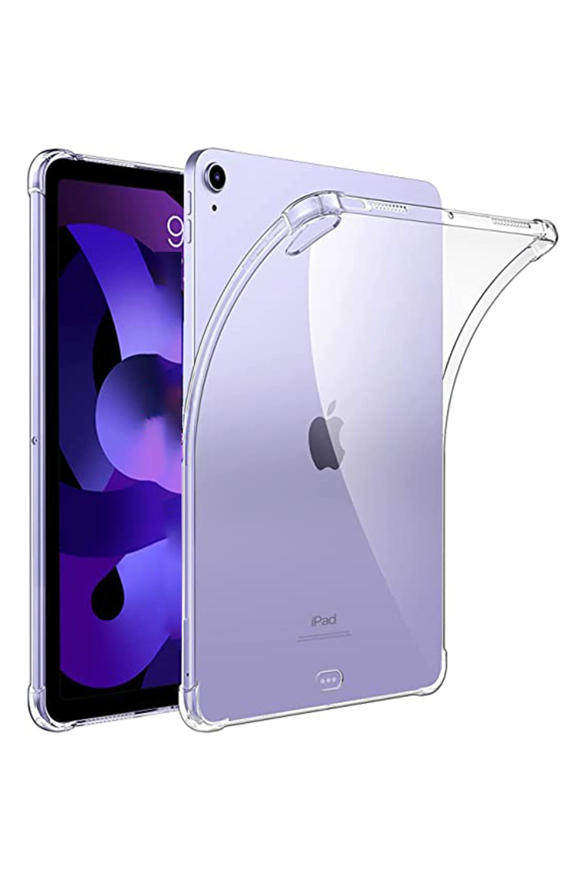  iPad 5 Air 9.7 Kılıf Anti Şeffaf Tablet Silikon - Şeffaf