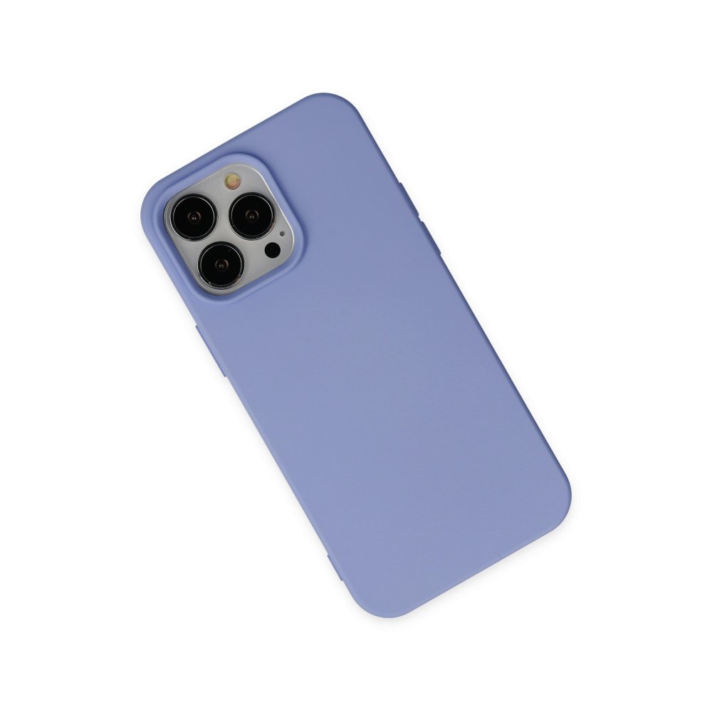 iPhone 14 Pro Kılıf Nano içi Kadife Silikon - Lila  iPhone 14 Pro Kılıf Nano içi Kadife Silikon - Lila