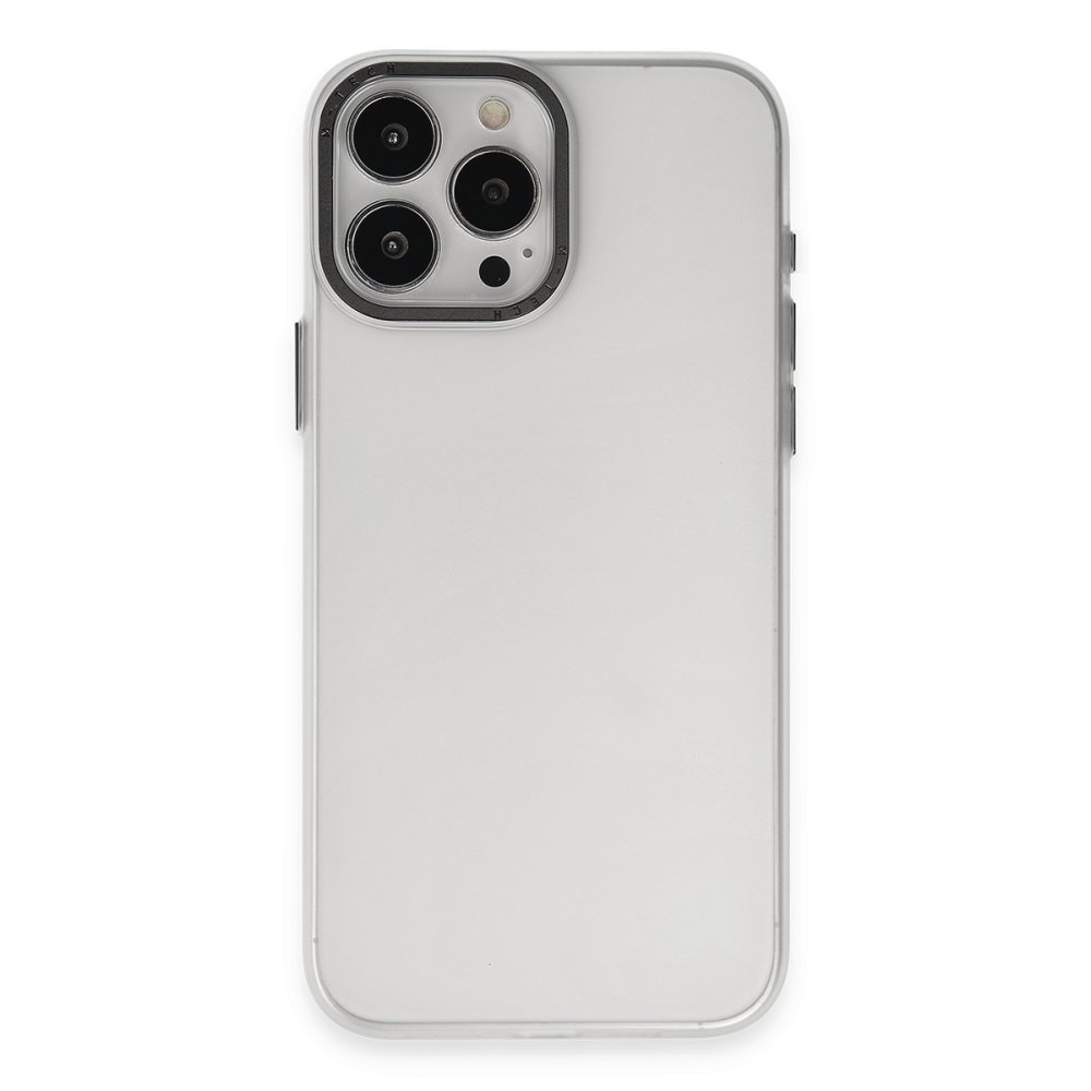  iPhone 15 Pro Max Kılıf Modos Metal Kapak - Şeffaf