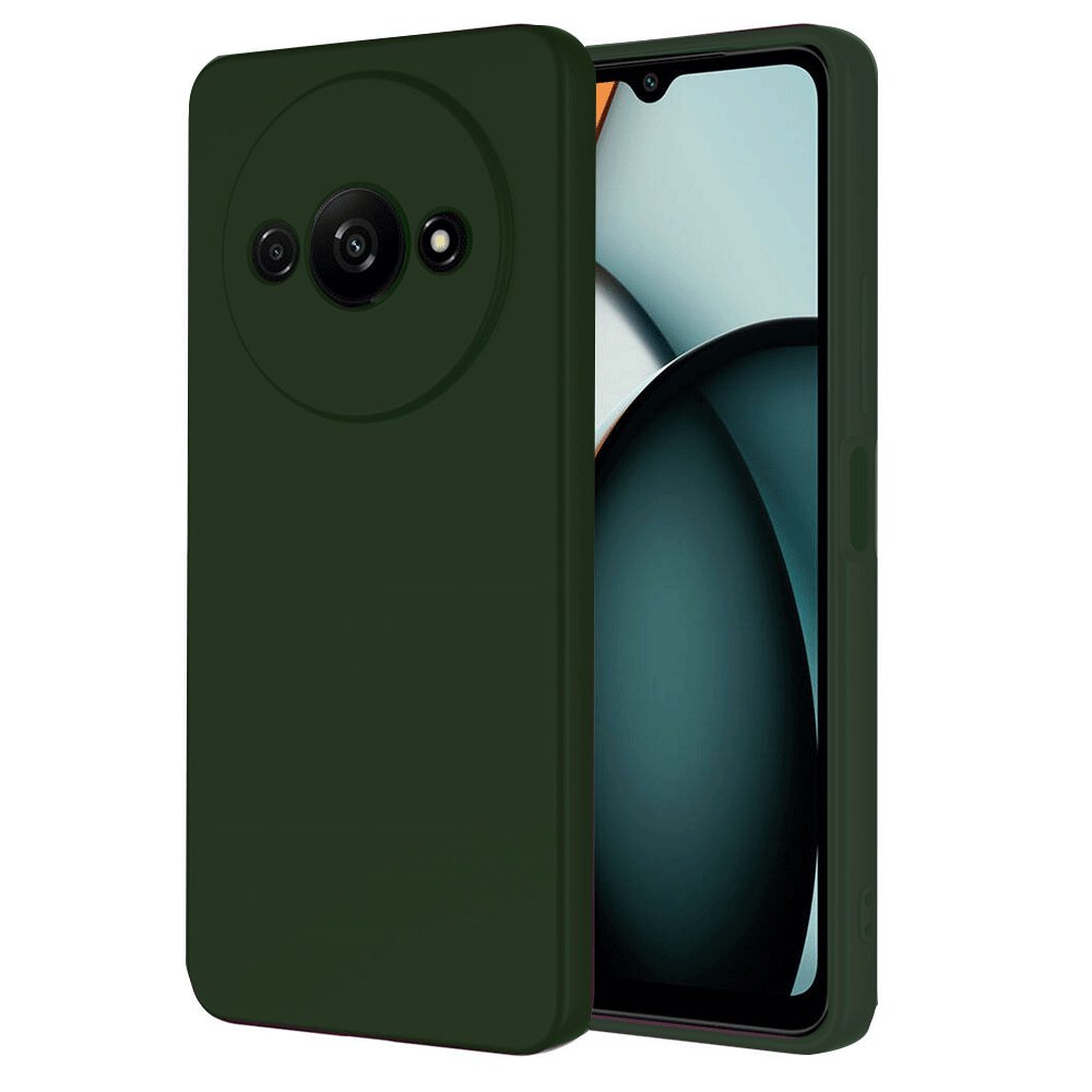  Realme C61 Kılıf First Silikon - Koyu Yeşil