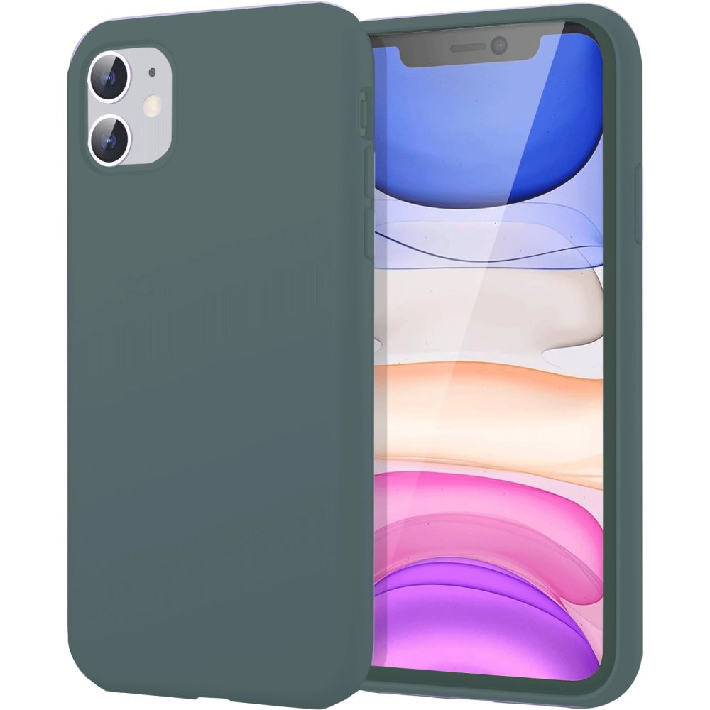 iPhone 11 Kılıf First Silikon - Koyu Yeşil iPhone 11 Kılıf First Silikon - Koyu Yeşil
