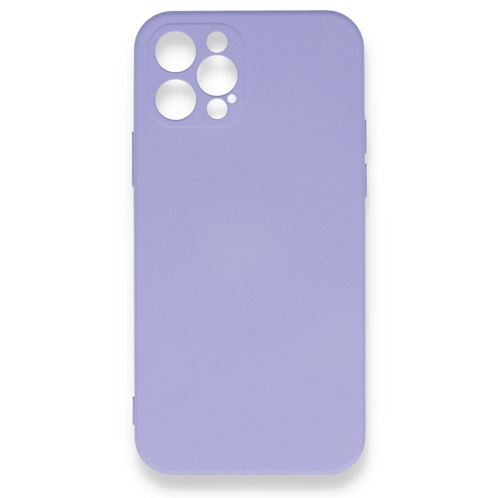  iPhone 12 Pro Kılıf Nano içi Kadife Silikon - Lila