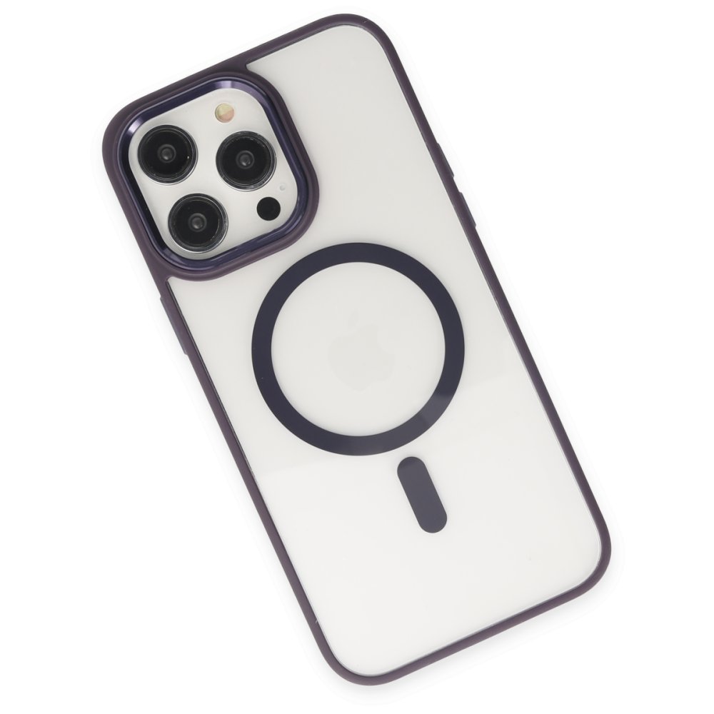  iPhone 14 Pro Kılıf Room Magneticsafe Silikon - Derin Mor