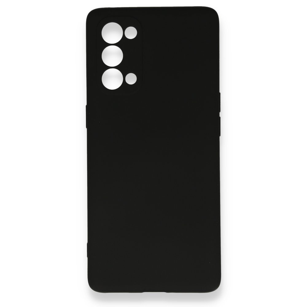 Oppo Reno 5 Pro Kılıf Nano içi Kadife Silikon - Siyah Oppo Reno 5 Pro Kılıf Nano içi Kadife Silikon - Siyah