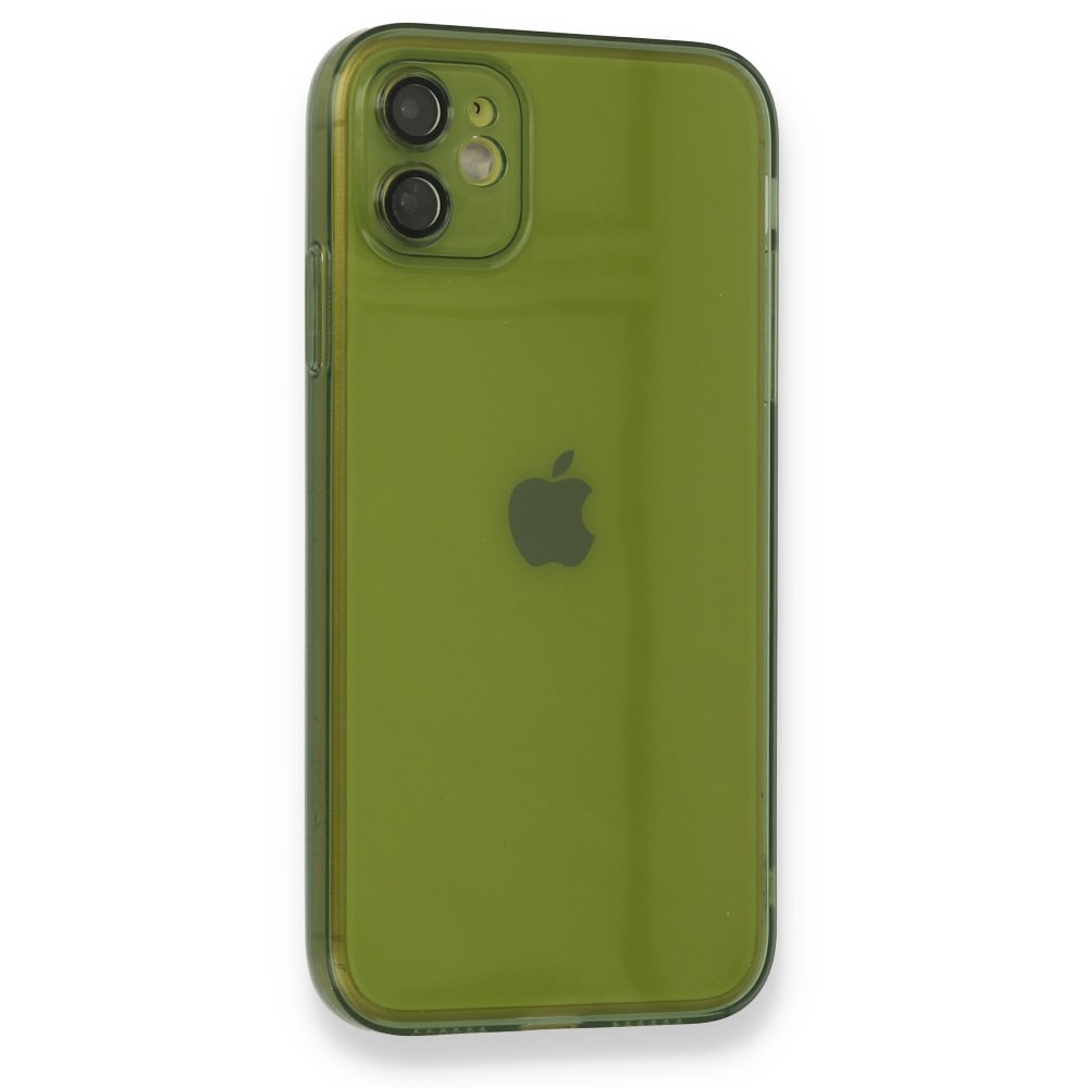  iPhone 12 Kılıf Fly Lens Silikon - Yeşil