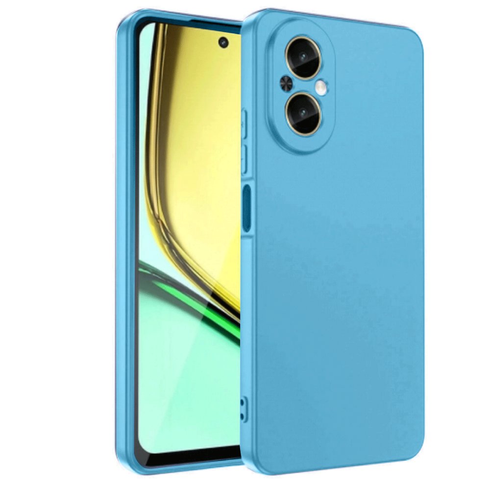 Realme 12 Lite Kılıf First Silikon - Mavi  Realme 12 Lite Kılıf First Silikon - Mavi