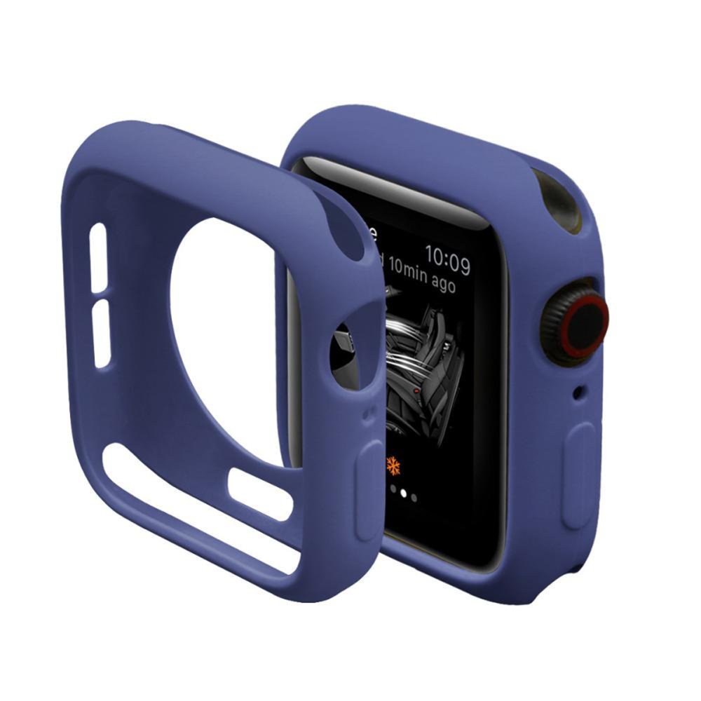 Apple Watch 44mm Silikon Alt Kasa - Mavi Apple Watch 44mm Silikon Alt Kasa - Mavi