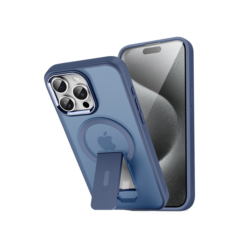 iPhone 15 Pro Max Tork Magsafe Standlı Kapak - Lacivert iPhone 15 Pro Max Tork Magsafe Standlı Kapak - Lacivert