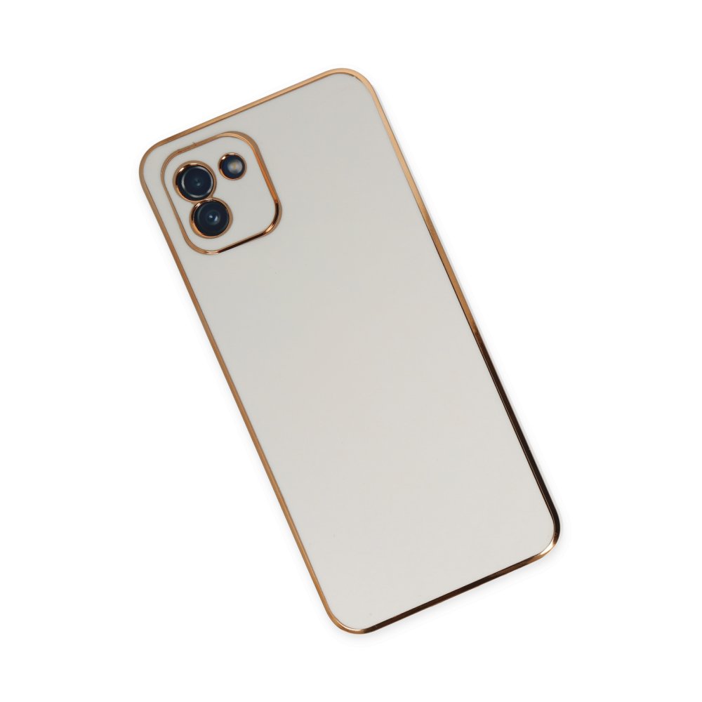  Samsung Galaxy A03 Kılıf Volet Silikon - Beyaz