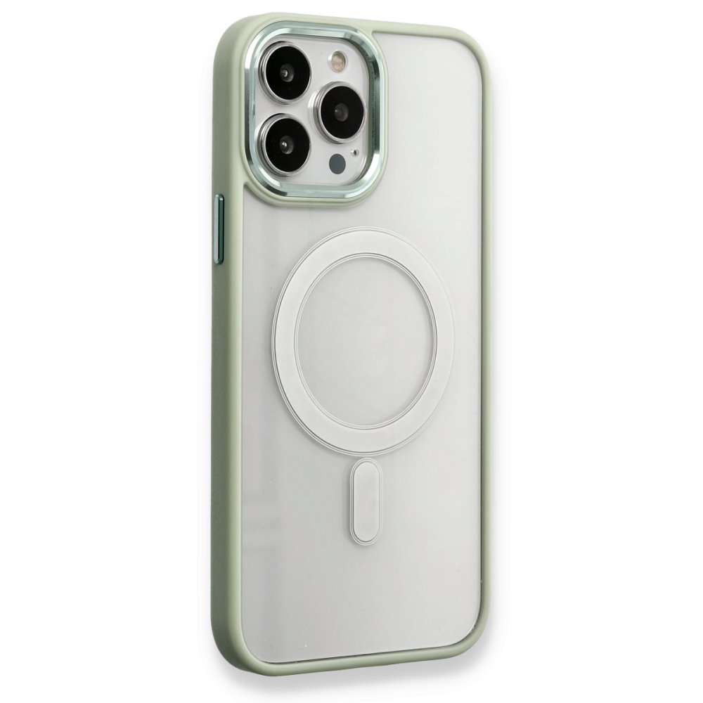  iPhone 14 Pro Max Kılıf Room Magneticsafe Silikon - Su Yeşili