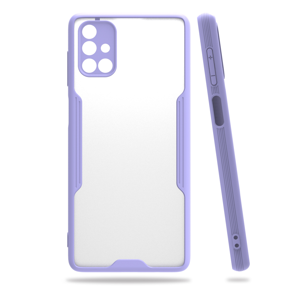  Samsung Galaxy M51 Kılıf Platin Silikon - Lila