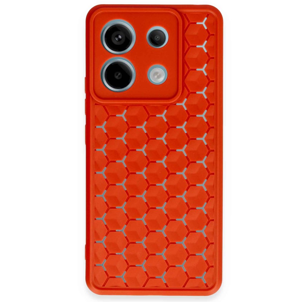 Redmi Note 13 Pro 5G Kılıf Petek Silikon Kapak - Kırmızı Redmi Note 13 Pro 5G Kılıf Petek Silikon Kapak - Kırmızı