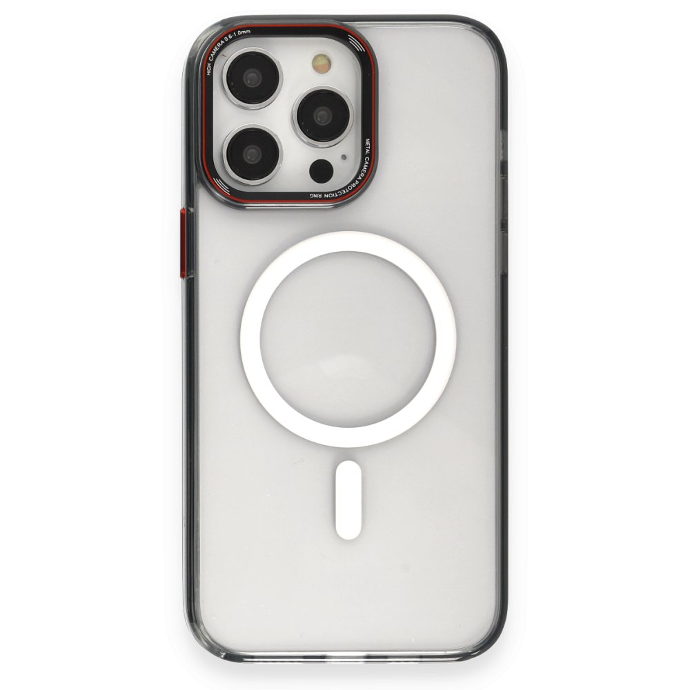  iPhone 14 Pro Kılıf Dinamik Magneticsafe Silikon - Siyah