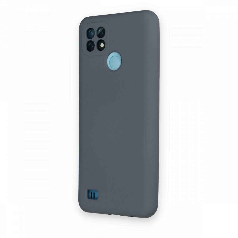 Realme C21 Kılıf Nano içi Kadife Silikon - Gri Realme C21 Kılıf Nano içi Kadife Silikon - Gri