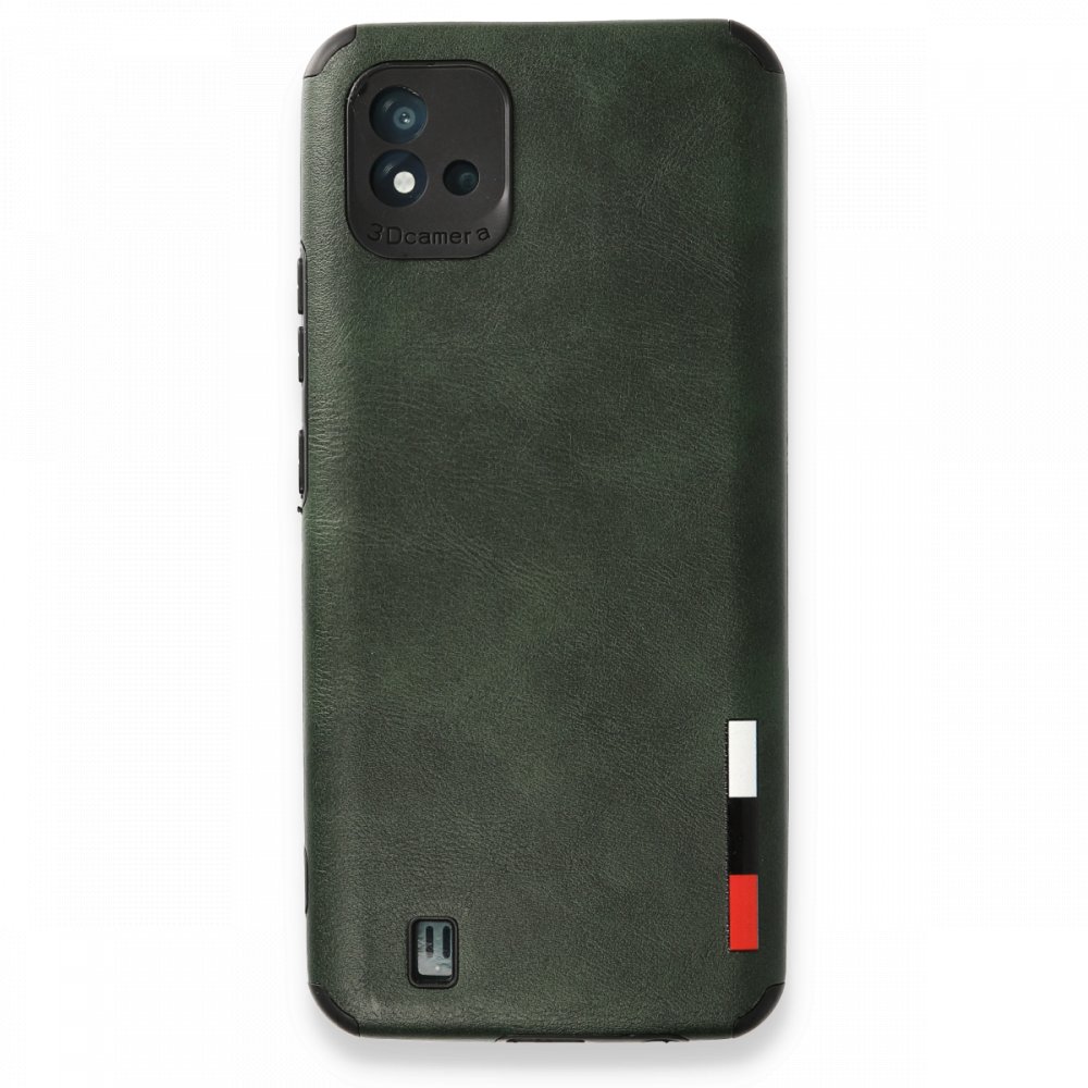 Realme C11 2021 Kılıf Loop Deri Silikon - Yeşil  Realme C11 2021 Kılıf Loop Deri Silikon - Yeşil