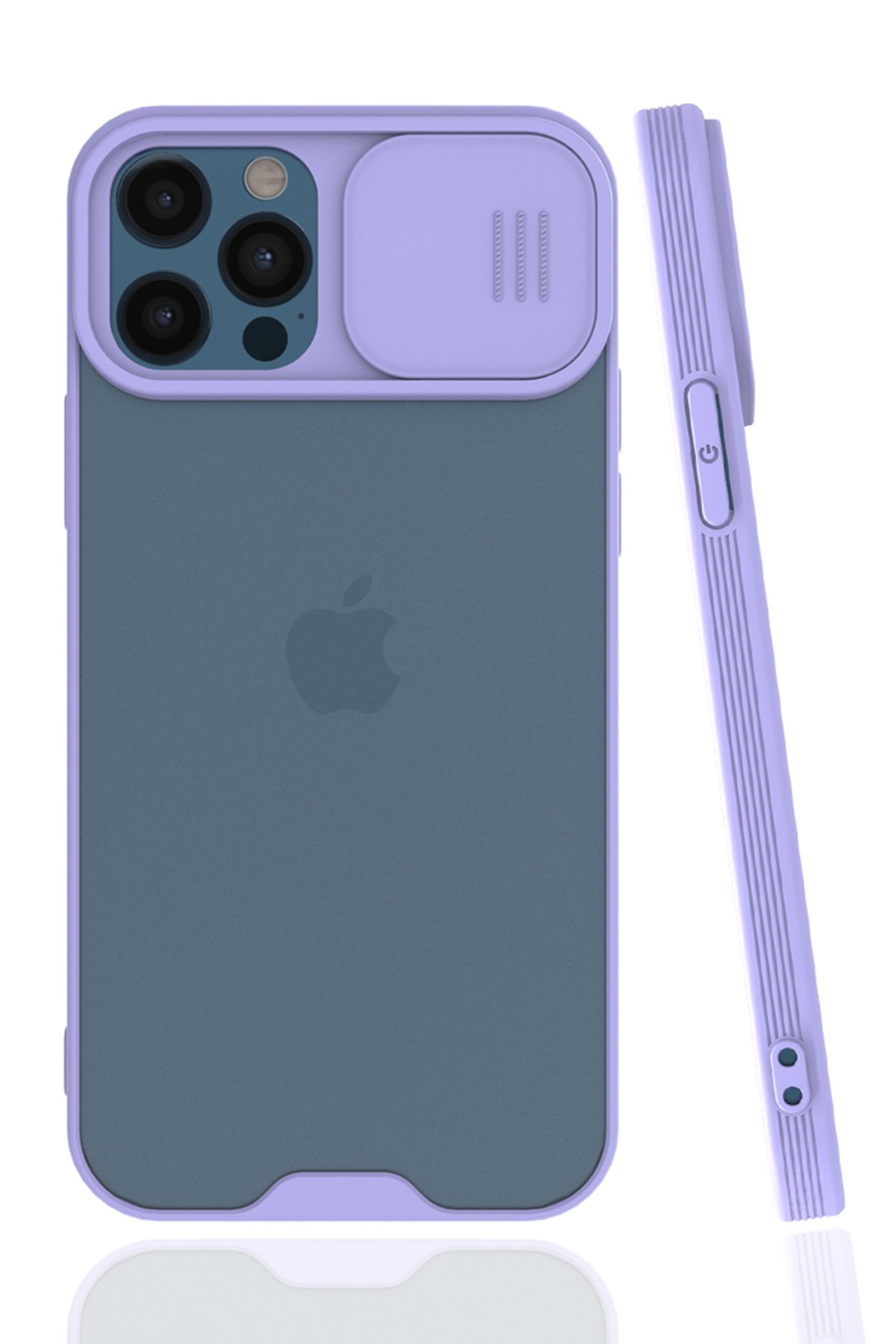 iPhone 12 Pro Kılıf Platin Kamera Koruma Silikon - Lila iPhone 12 Pro Kılıf Platin Kamera Koruma Silikon - Lila