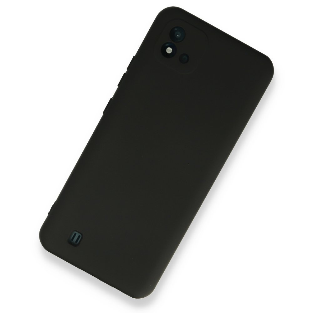 Realme C11 2021 Kılıf Nano içi Kadife Silikon - Siyah  Realme C11 2021 Kılıf Nano içi Kadife Silikon - Siyah