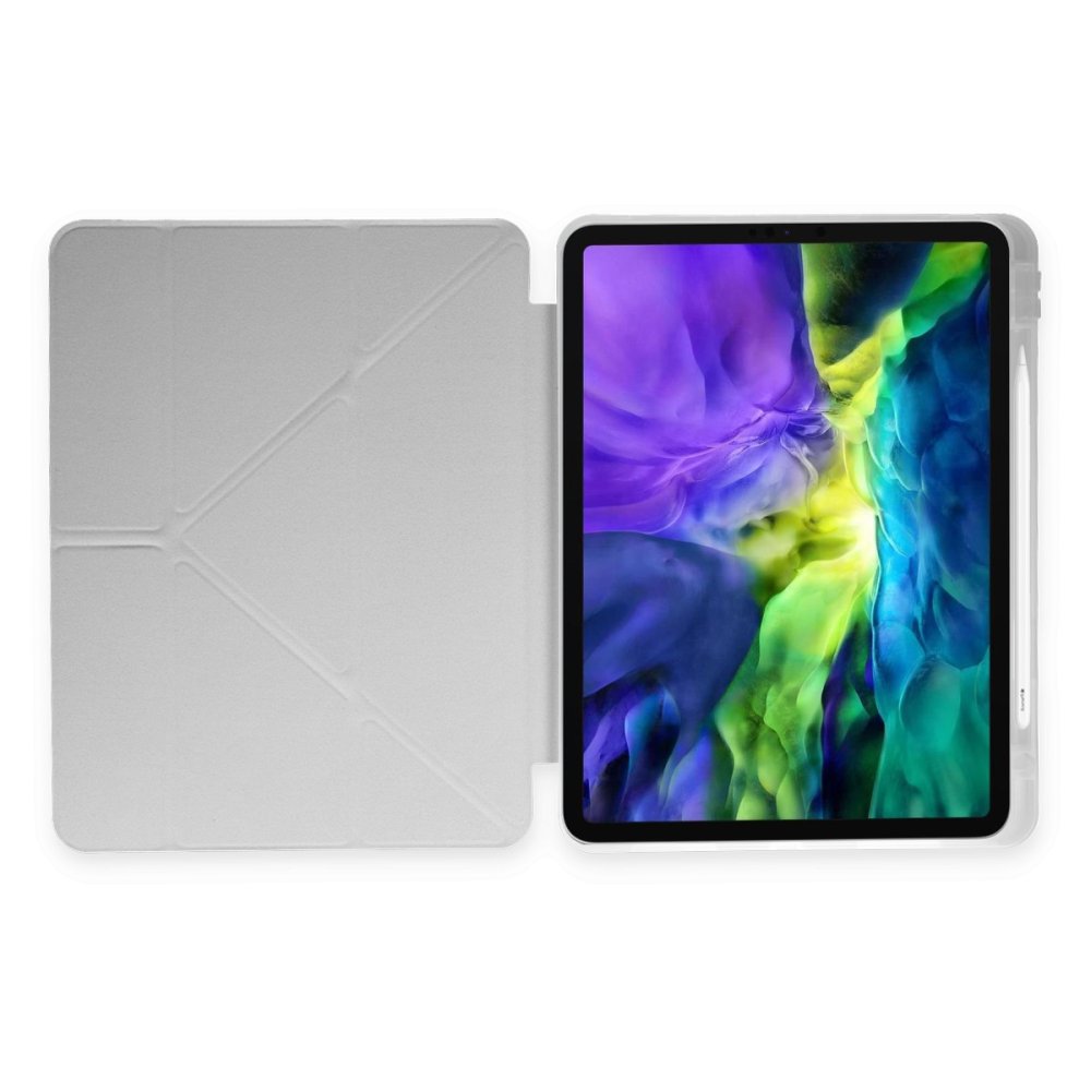  iPad Pro 11 (2024) Kılıf Kalemlikli Mars Tablet Kılıfı - Gri