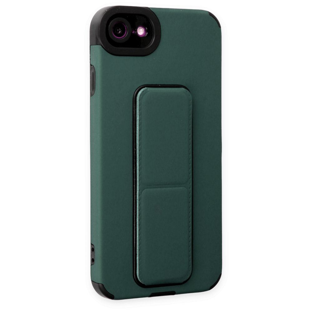  iPhone 7 Kılıf Mega Standlı Silikon - Yeşil