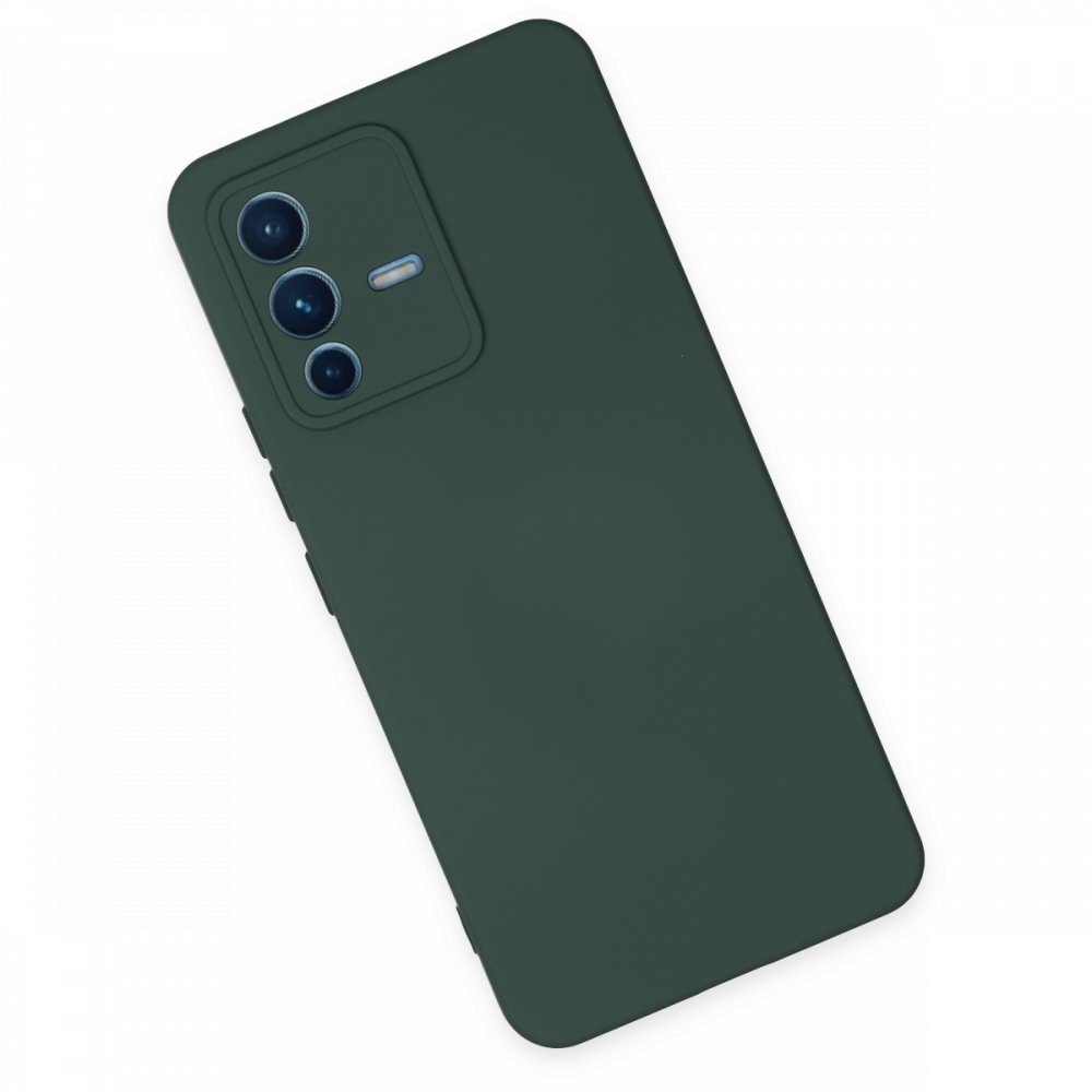 Vivo V23 5G Kılıf Nano içi Kadife Silikon - Koyu Yeşil Vivo V23 5G Kılıf Nano içi Kadife Silikon - Koyu Yeşil