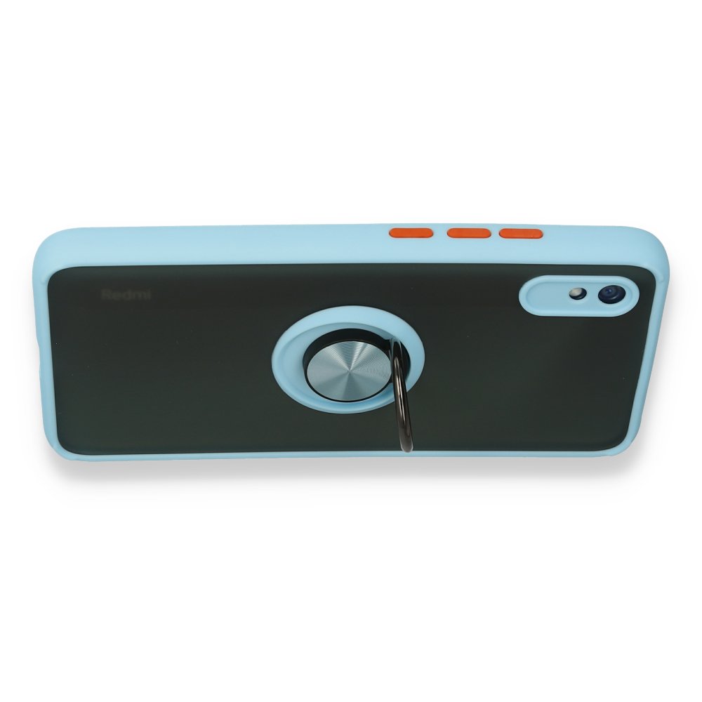 Redmi 9A Kılıf Montreal Yüzüklü Silikon Kapak - Buz Mavi Redmi 9A Kılıf Montreal Yüzüklü Silikon Kapak - Buz Mavi