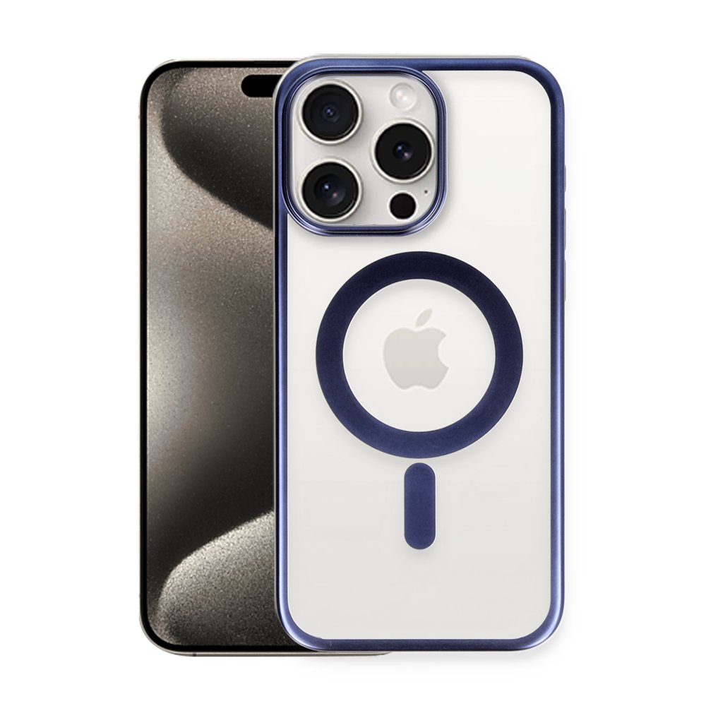  iPhone 15 Pro Max Kılıf Erozi Magsafe Kapak - Lacivert