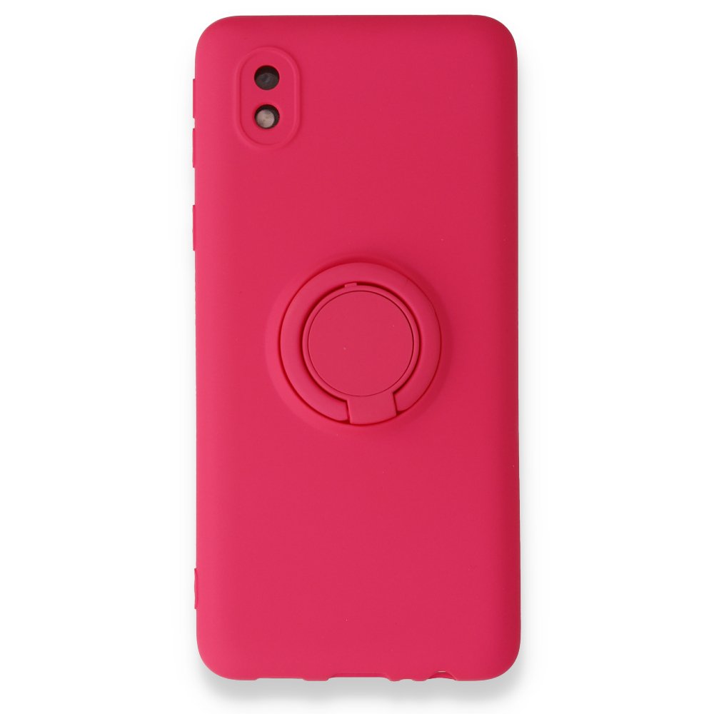  Samsung Galaxy A01 Core Kılıf Viktor Yüzüklü Silikon - Pembe