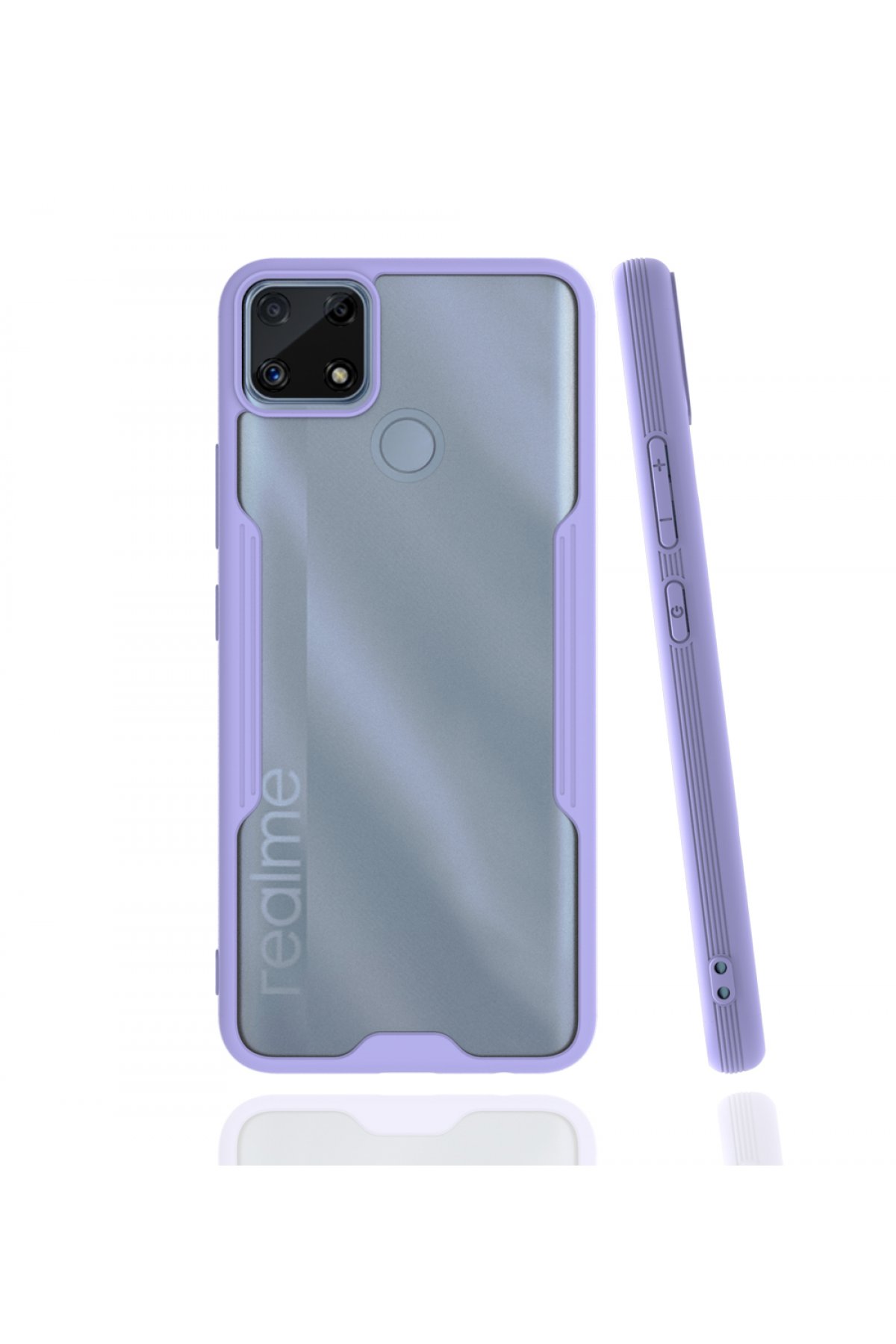  Realme C25s Kılıf Platin Silikon - Lila