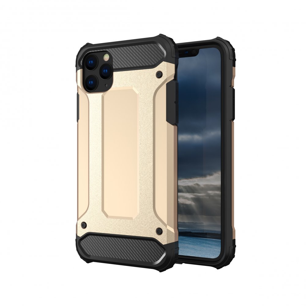 iPhone 11 Pro Max Kılıf Tank Silikon Kapak - Gold