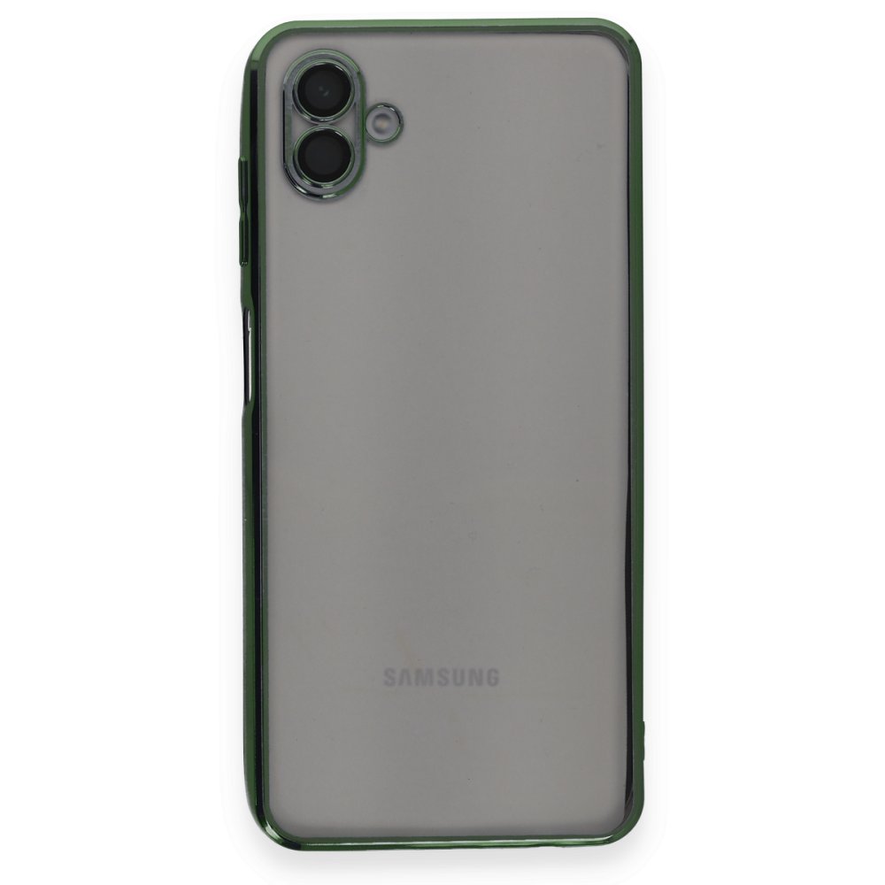  Samsung Galaxy A04 Kılıf Razer Lensli Silikon - Yeşil