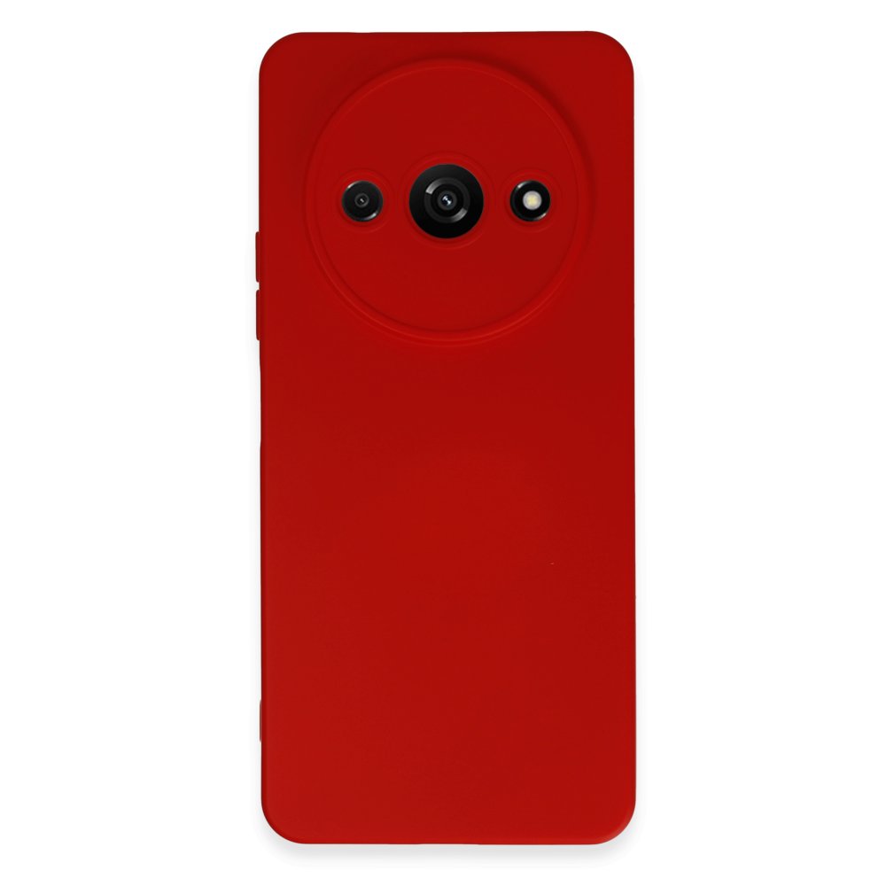 Redmi A3 4G Kılıf Nano içi Kadife Silikon - Kırmızı