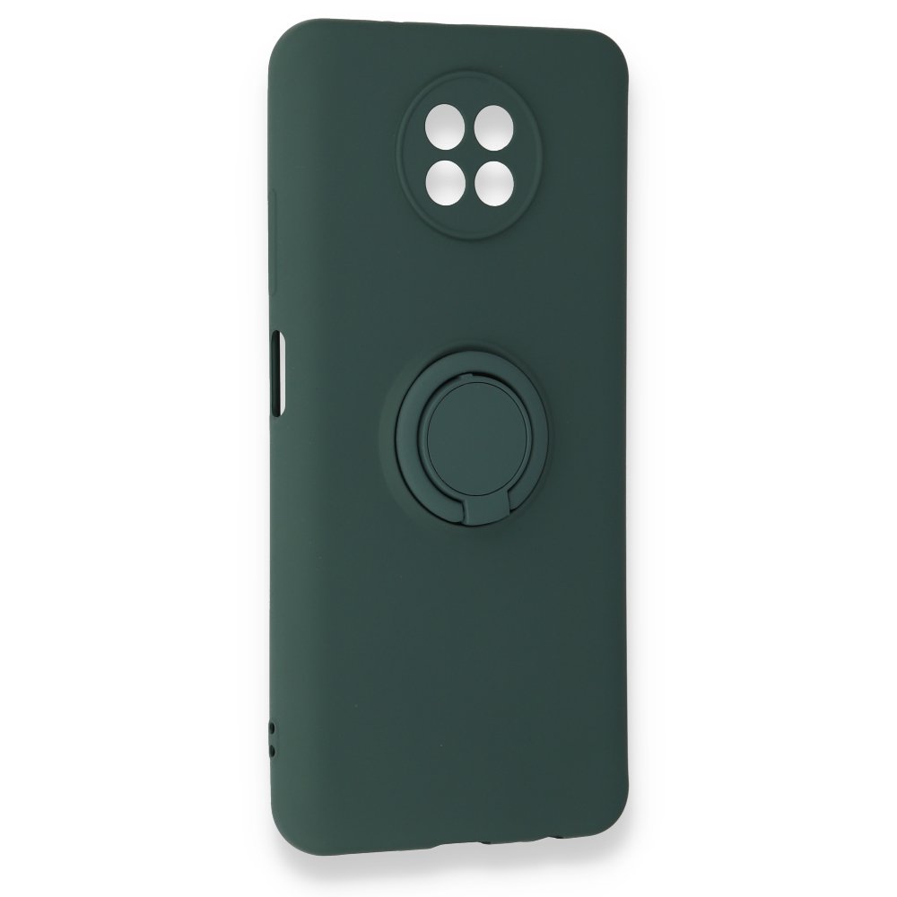 Redmi Note 9 5G Kılıf Viktor Yüzüklü Silikon - Koyu Yeşil Redmi Note 9 5G Kılıf Viktor Yüzüklü Silikon - Koyu Yeşil
