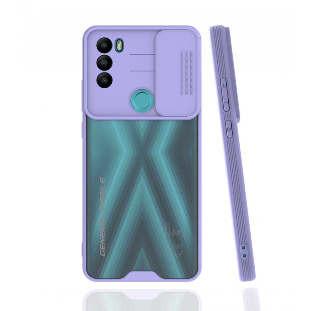 General Mobile GM 21 Plus Kılıf Platin Kamera Koruma Silikon - Lila