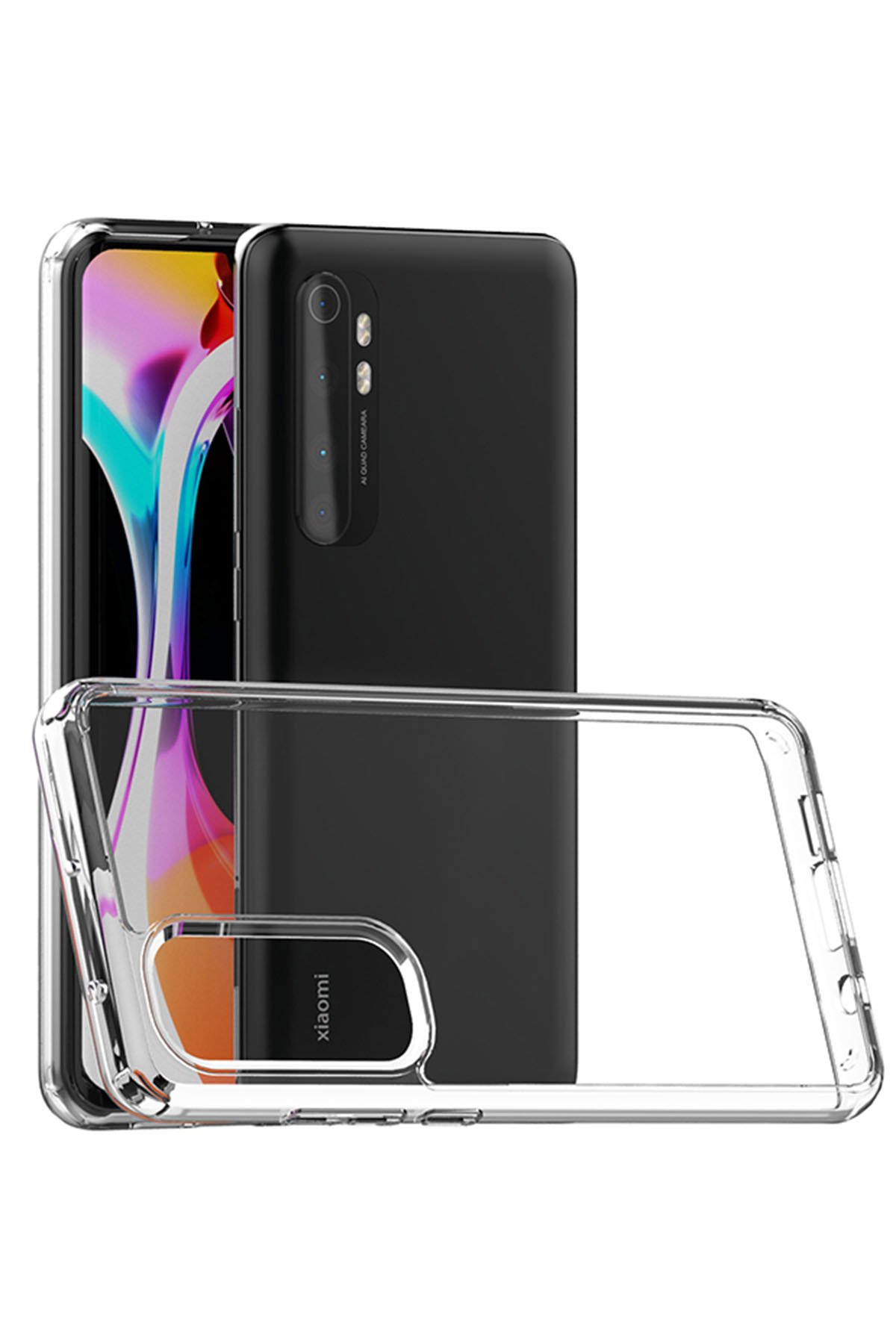 Xiaomi Mi Note 10 Lite Kılıf Lüx Şeffaf Silikon - Şeffaf  Xiaomi Mi Note 10 Lite Kılıf Lüx Şeffaf Silikon - Şeffaf