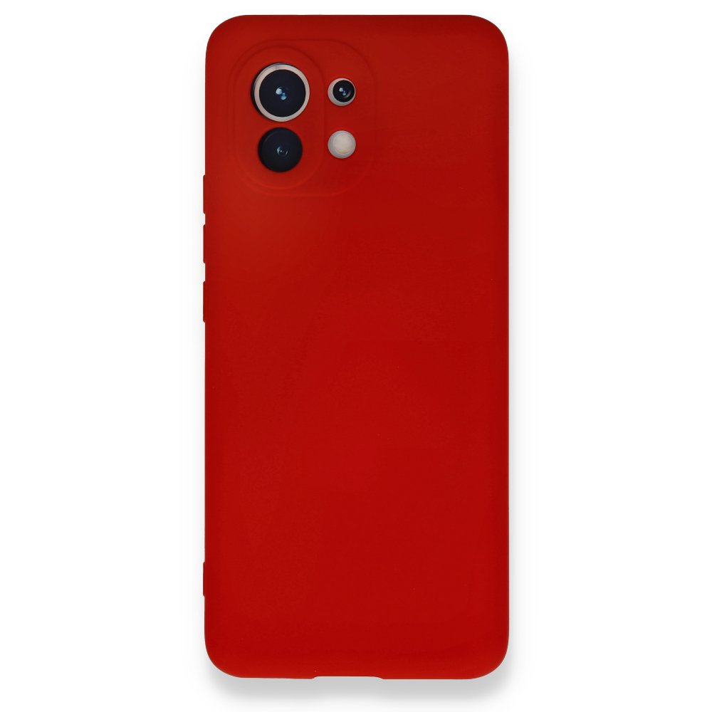  Xiaomi Mi 11 Kılıf Nano içi Kadife Silikon - Kırmızı