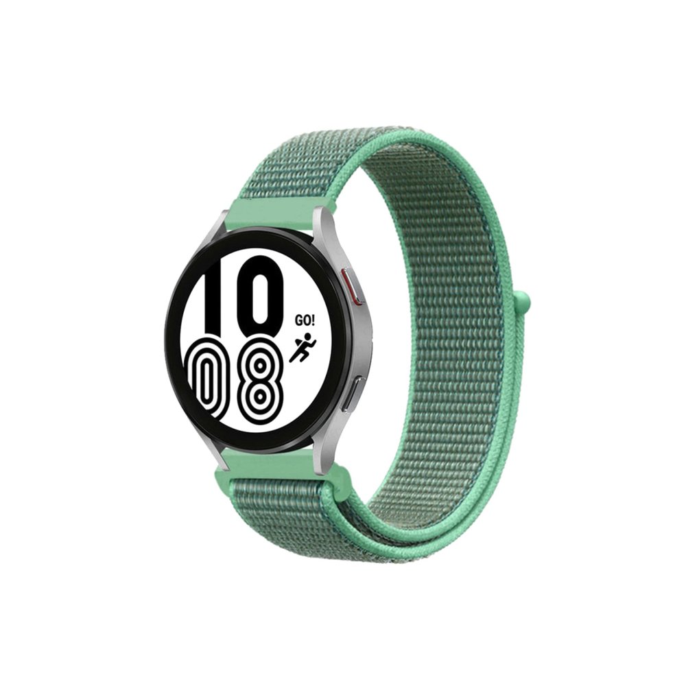  Samsung Galaxy Watch 5 Hasırlı Cırtcırtlı Kordon - Turkuaz