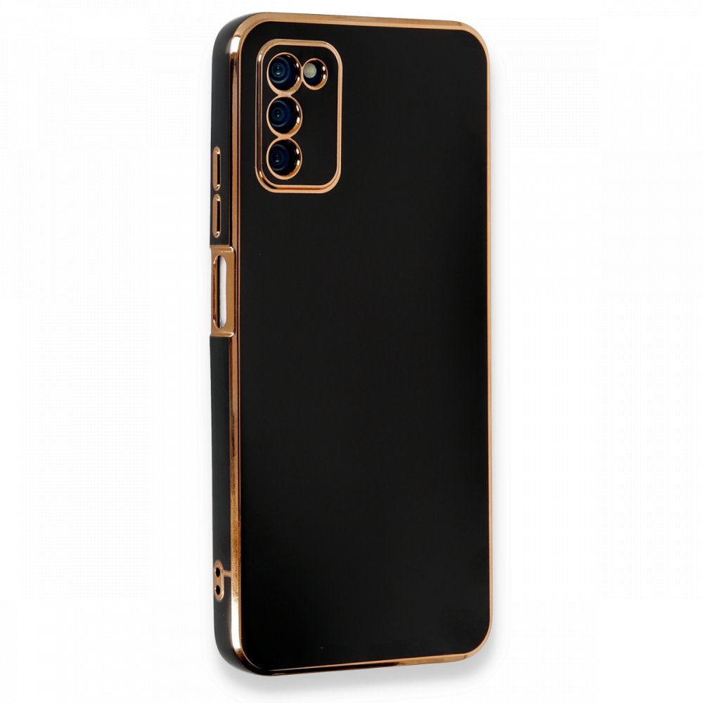  Samsung Galaxy A03S Kılıf Volet Silikon - Siyah