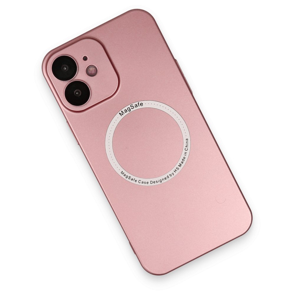 iPhone 12 Kılıf Jack Magneticsafe Lens Silikon - Rose Gold