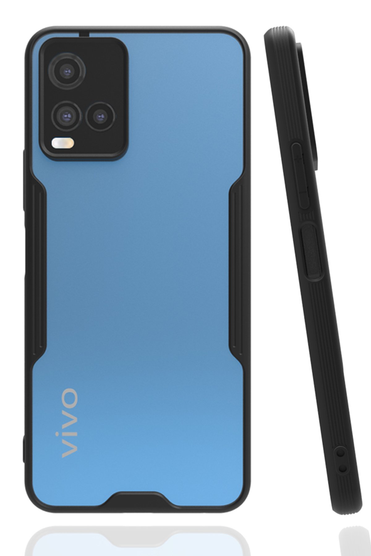  Vivo Y21S Kılıf Platin Silikon - Siyah