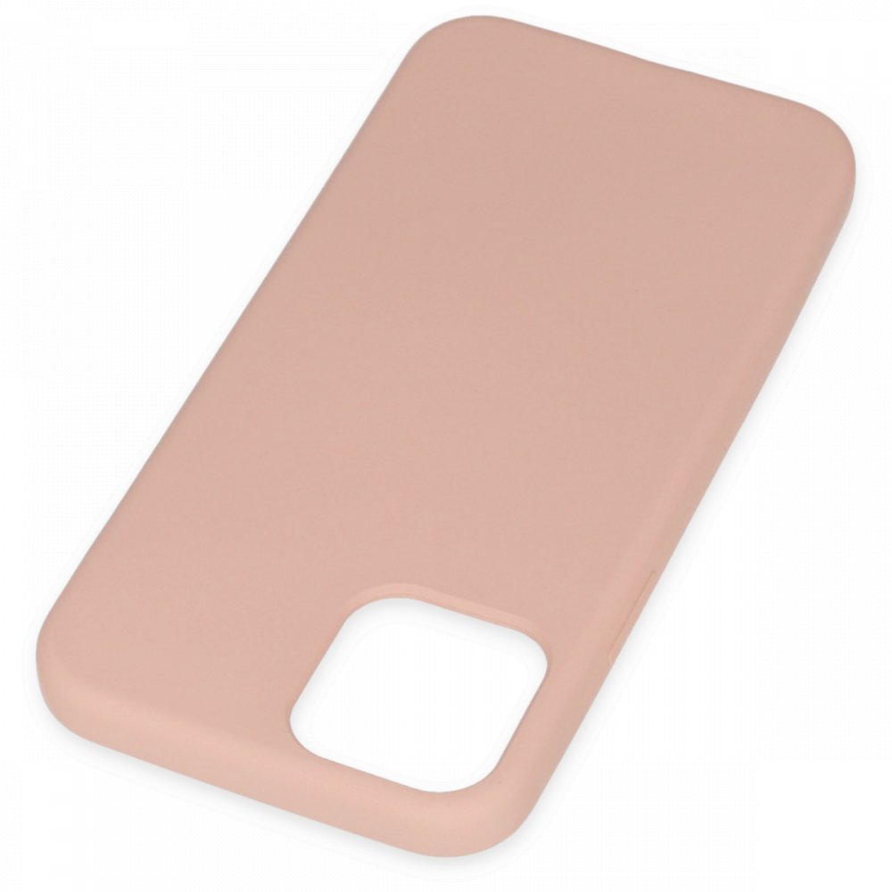  iPhone 11 Pro Max Kılıf Nano içi Kadife Silikon - Pudra