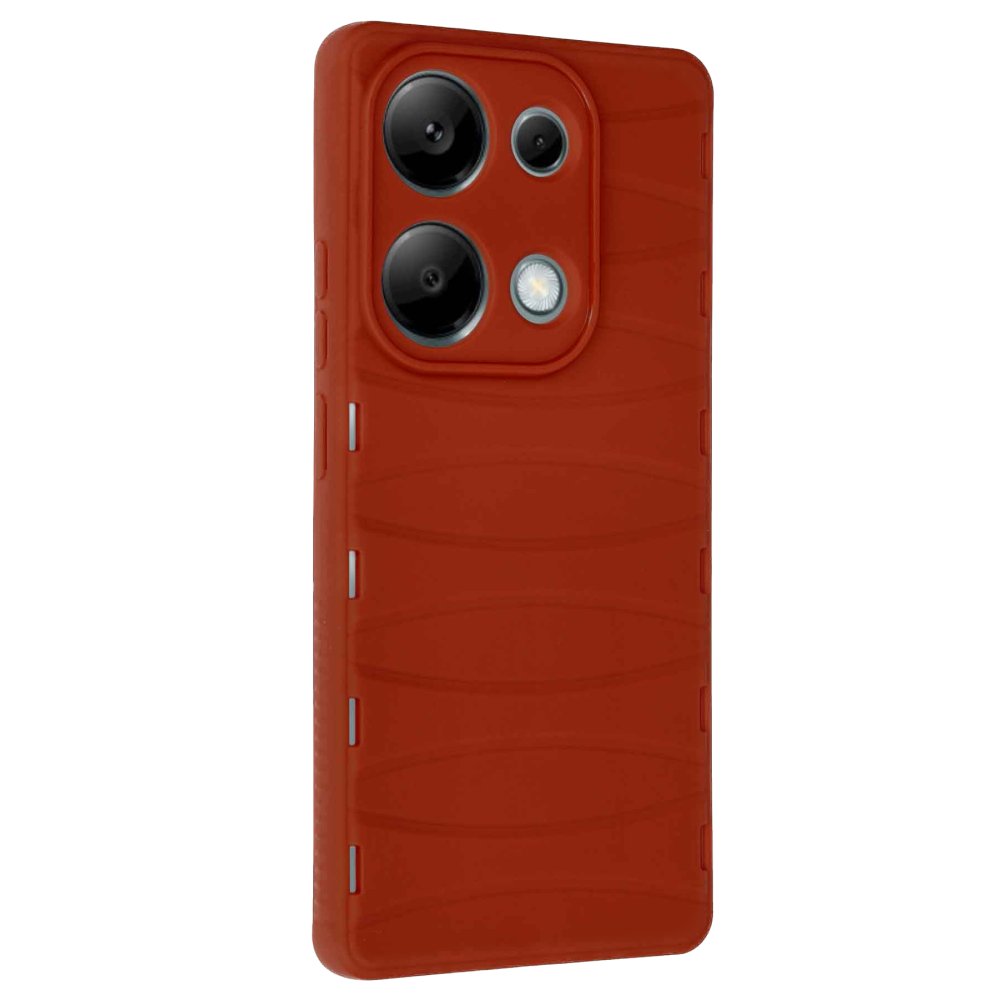 Redmi Note 13 Pro 4G Kılıf Bibercas Silikon Kapak - Kırmızı