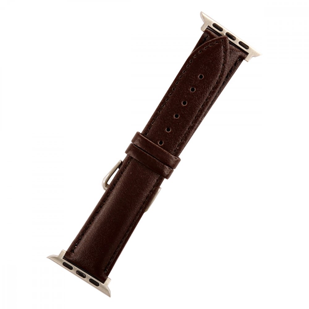  Apple Watch Ultra 49mm NL26 Deri Kordon - Kahverengi