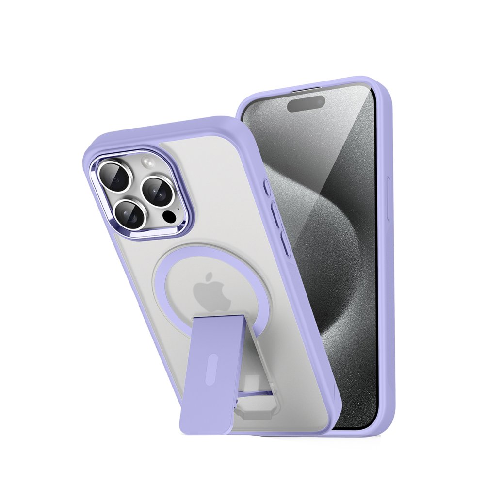  iPhone 15 Pro Max Tork Magsafe Standlı Kapak - Lila